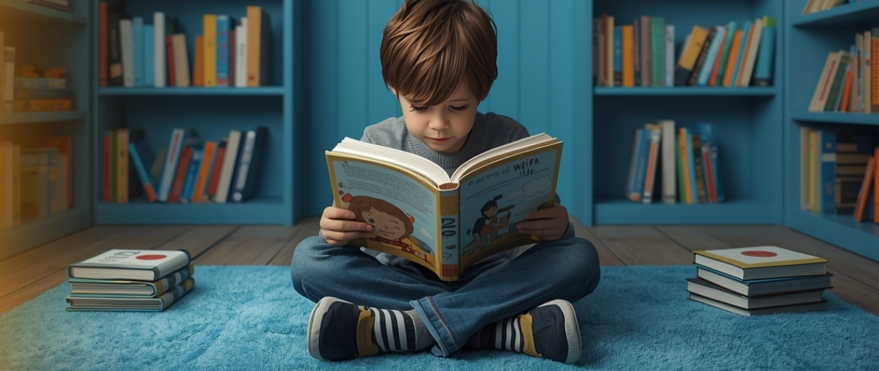 Niño frustrado ante un libro que no encaja con su momento lector