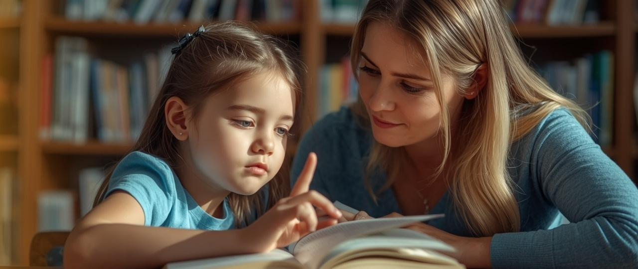 Niño leyendo en voz alta junto a un adulto, para ilustrar que leer con fluidez no siempre significa comprender lo leído.