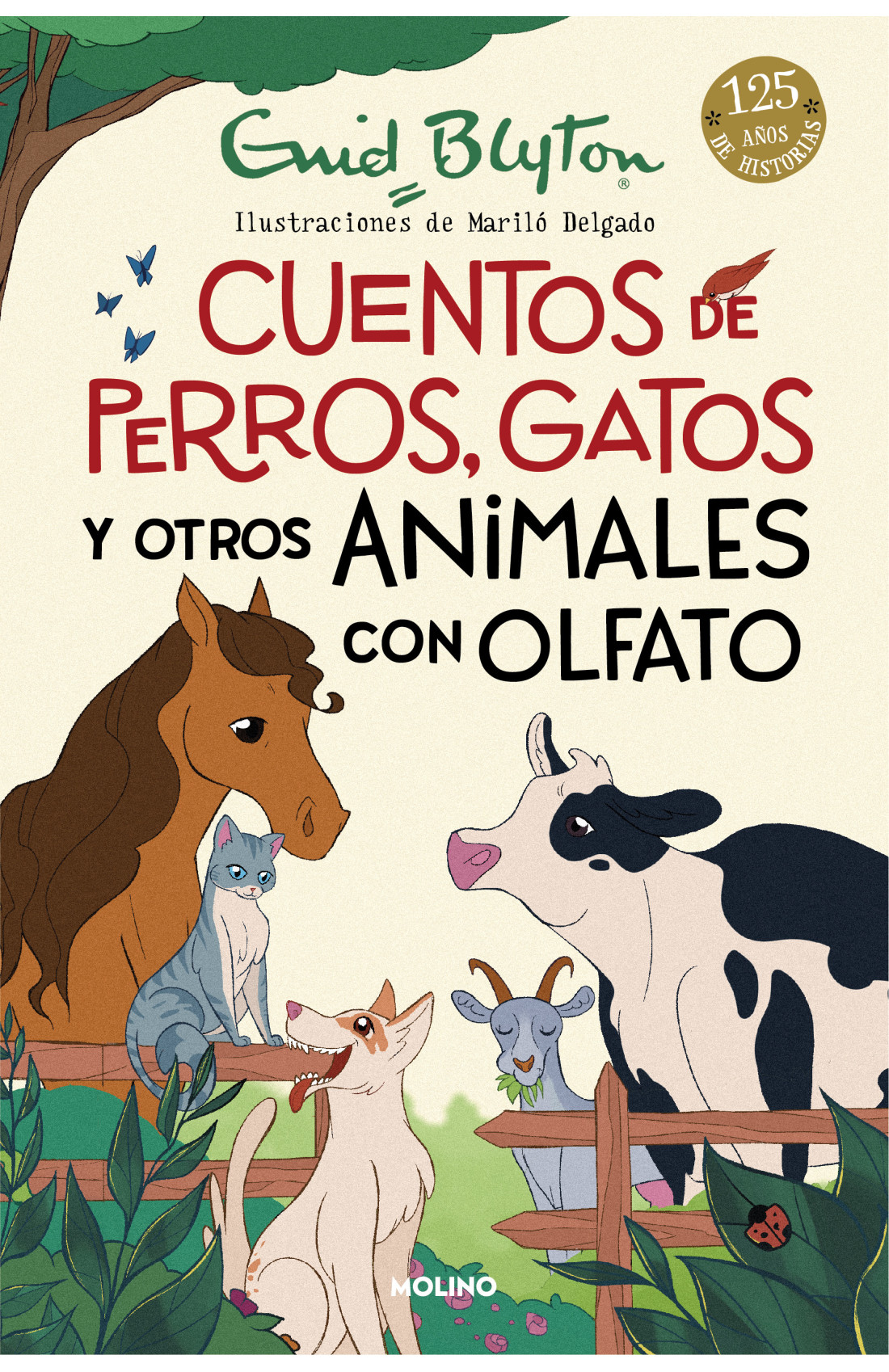 Portada de Cuentos de perros, gatos y otros animales con olfato, de Enid Blyton