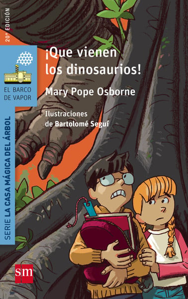Portada de ¡Qué vienen los dinosaurios!, de Mary Pope Osborne