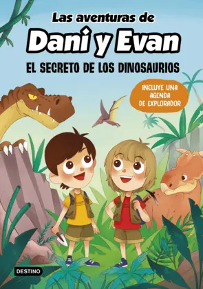 Portada de Las aventuras de Dani y Evan. El secreto de los dinosaurios