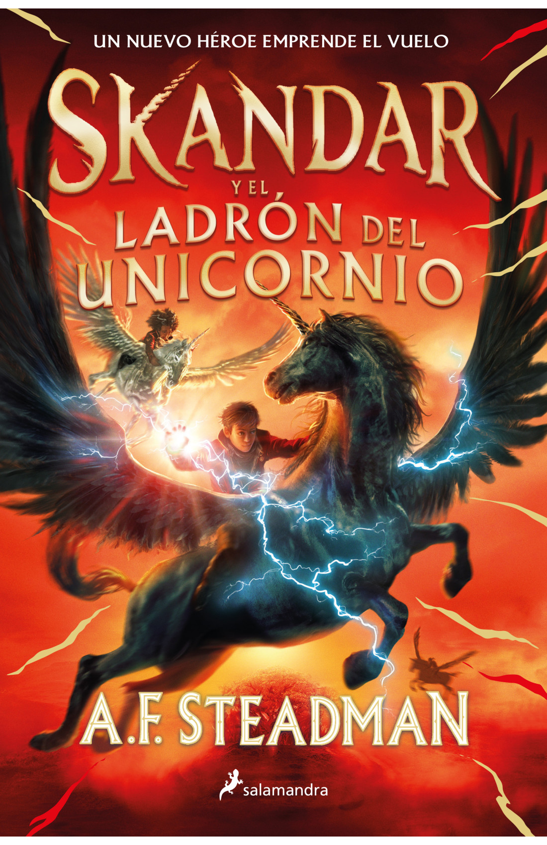 Portada de Skandar y el ladrón del unicornio, de A. F. Steadman