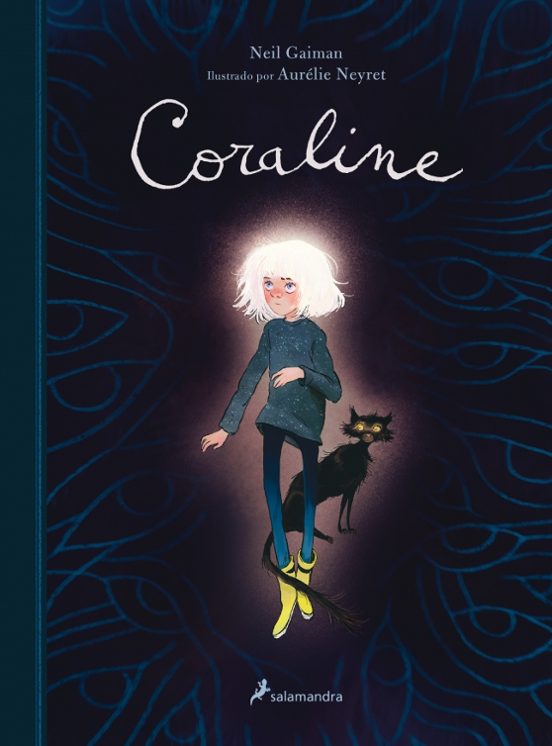 Portada de Coraline, edición ilustrada, de Neil Gaiman