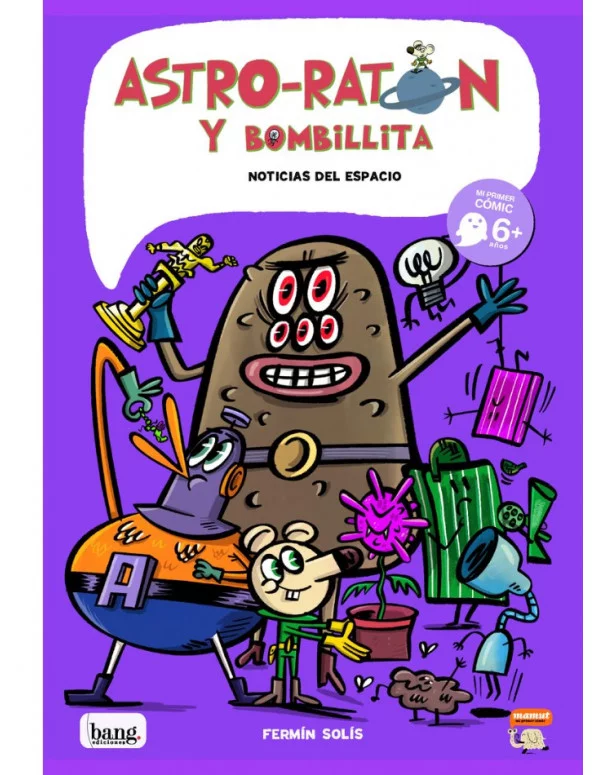 Portada de Astro-Ratón y Bombillita 6. Noticias del espacio, de Fermín Solís